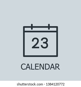 Flat calendar vector icon. Calendar illustration for web, mobile apps, design. Calendar vector symbol.