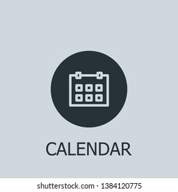 Flat calendar vector icon. Calendar illustration for web, mobile apps, design. Calendar vector symbol.