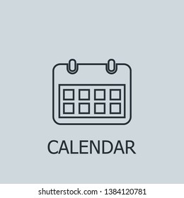 Flat calendar vector icon. Calendar illustration for web, mobile apps, design. Calendar vector symbol.