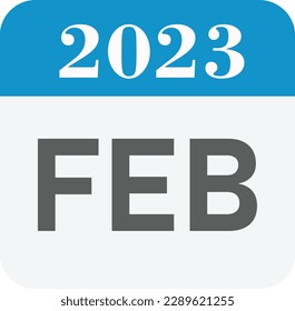 Flat Calendar Year and Months 2023 