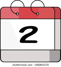 Flat calender number black day vector illustration