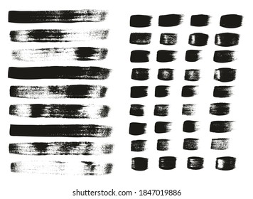 Flat Calligraphy Paint Brush Regular Straight Lines Mix High Detail Abstract Vector Background Mix Set 