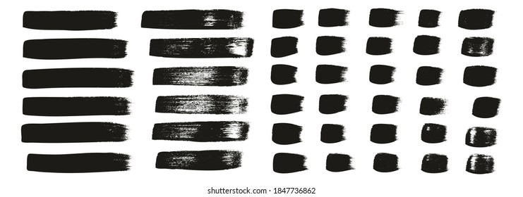 Flat Calligraphy Paint Brush Regular Straight Lines Mix High Detail Abstract Vector Background Mix Set 