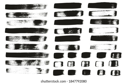 Flat Calligraphy Paint Brush Regular Straight Lines Mix High Detail Abstract Vector Background Mix Set 