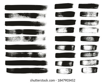 Flat Calligraphy Paint Brush Regular Straight Lines Mix High Detail Abstract Vector Background Mix Set 