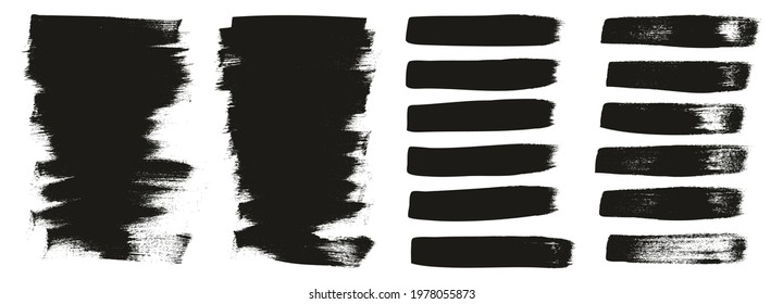 Flat Calligraphy Paint Brush Regular Short Background And Straight Lines Mix High Detail Abstract Vector Background Mix Set 