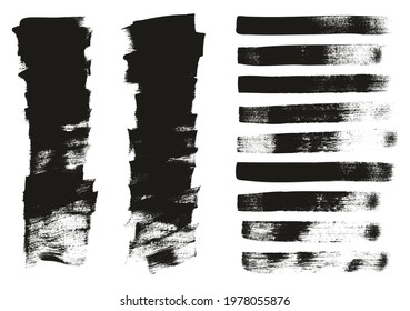 Flat Calligraphy Paint Brush Regular Short Background And Straight Lines Mix High Detail Abstract Vector Background Mix Set 
