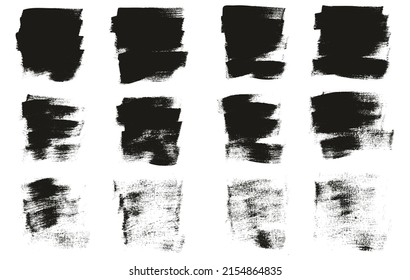 Flat Calligraphy Paint Brush Regular Short Background High Detail Abstract Vector Background Set 