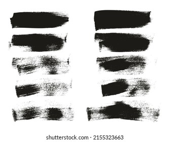 Flat Calligraphy Paint Brush Regular Short Background High Detail Abstract Vector Background Set 