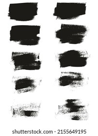 Flat Calligraphy Paint Brush Regular Short Background High Detail Abstract Vector Background Set 