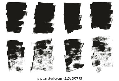 Flat Calligraphy Paint Brush Regular Short Background High Detail Abstract Vector Background Set 