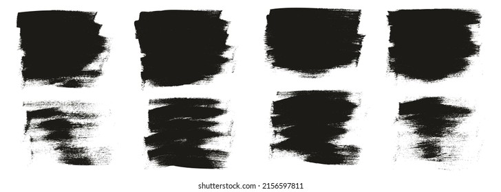 Flat Calligraphy Paint Brush Regular Short Background High Detail Abstract Vector Background Set 