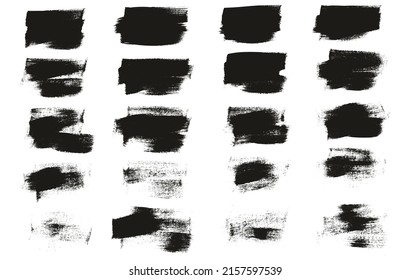 Flat Calligraphy Paint Brush Regular Short Background High Detail Abstract Vector Background Set 