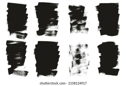 Flat Calligraphy Paint Brush Regular Short Background High Detail Abstract Vector Background Set 