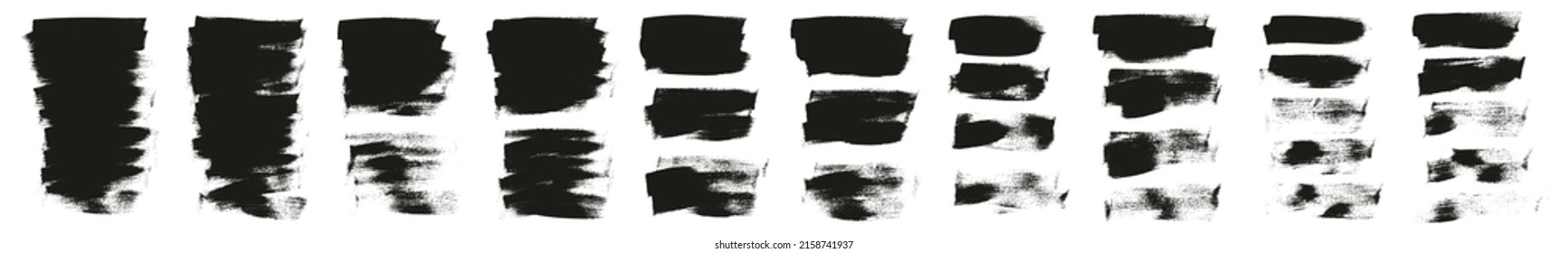 Flat Calligraphy Paint Brush Regular Short Background High Detail Abstract Vector Background MEGA Set