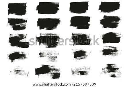 Flat Calligraphy Paint Brush Regular Short Background High Detail Abstract Vector Background Set 