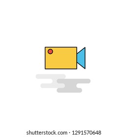 Flat Camcoder  Icon. Vector