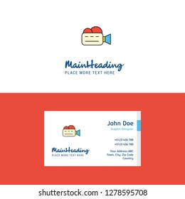 Flat Camcoder Logo and Visiting Card Template. Busienss Concept Logo Design