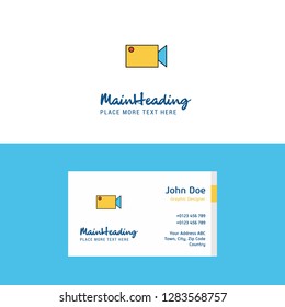 Flat Camcoder  Logo and Visiting Card Template. Busienss Concept Logo Design