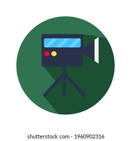 Flat Camcorder Icon Art Vector Design