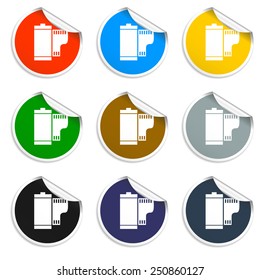 Flat Camera Film Roll. Vector EPS 10