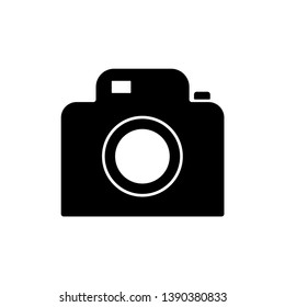 Flat camera icon for applications, public places and web sites. Vector illustration