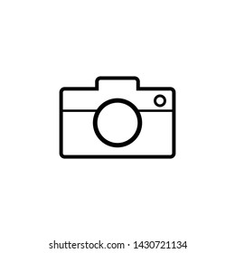 Flat camera icon isolated on white background.- Vector