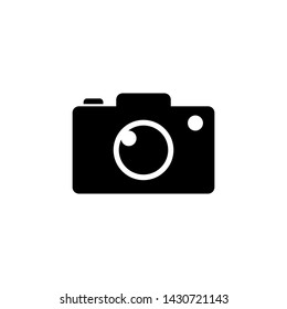 Flat camera icon isolated on white background.- Vector