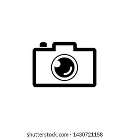 Flat camera icon isolated on white background.- Vector