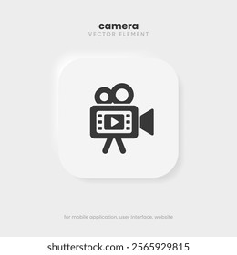 Flat Camera icon symbol. Photograph sign. Photo icon. Cam sign. Take a picture symbol for mobile app, website, UI UX