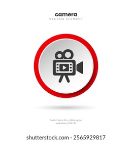 Flat Camera icon symbol. Photograph sign. Photo icon. Cam sign. Take a picture symbol for mobile app, website, UI UX