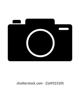 Flat camera icon. Video frame icon. Design element. Vector illustration. stock image.