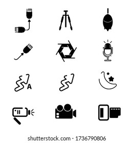 icono de foto de cámara plana. iconos de accesorios de cámara con signo. símbolo de moda para diseño de sitios web, aplicación móvil, logotipo.