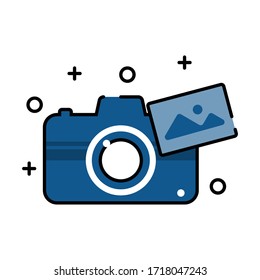 flat camera photo icon. modern simple snapshot photography sign. trendy symbol for website design, mobile app, logo.