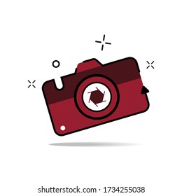 flat camera photo icon. modern simple snapshot photography sign. trendy symbol for website design, mobile app, logo.