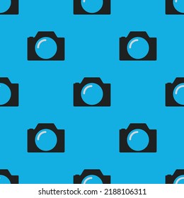 Flat camera photography icon vector seamless.