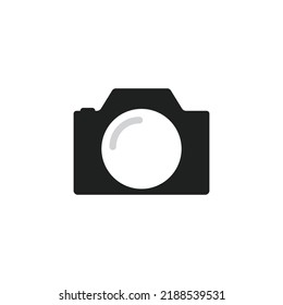 Flat camera photography icon vector