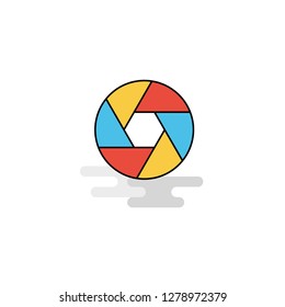 Flat Camera shutter Icon. Vector