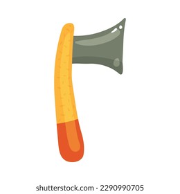 Flat camping hatchet icon on white background vector illustration