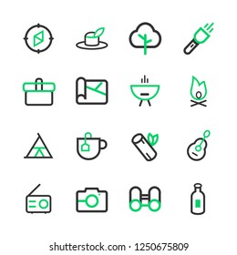 Flat camping icon vector page 1