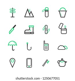 Flat camping icon vector page 2