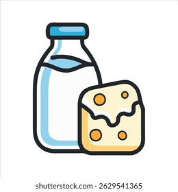 Flat can bottle object icon design concept isolated