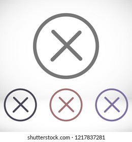 Flat Cancel Vector icon