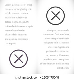 Flat Cancel Vector icon