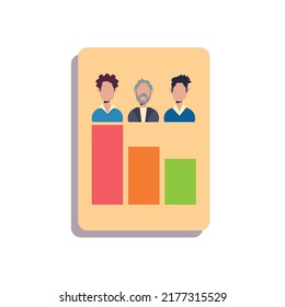 gráficos de candidatos planos sobre blanco