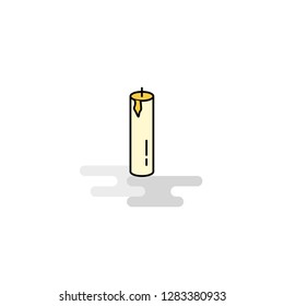 Flat Candle Icon. Vector