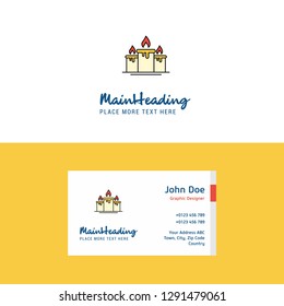 Flat Candle Logo and Visiting Card Template. Busienss Concept Logo Design