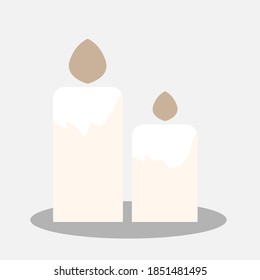 
flat candle vector icon cartoon