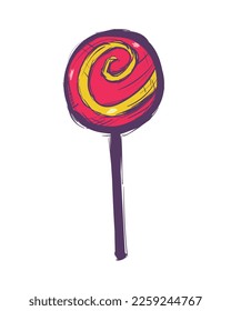 caramelo plano sobre el blanco