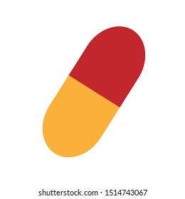 Flat Capsule Icon Sign Vector Illustration – Vector